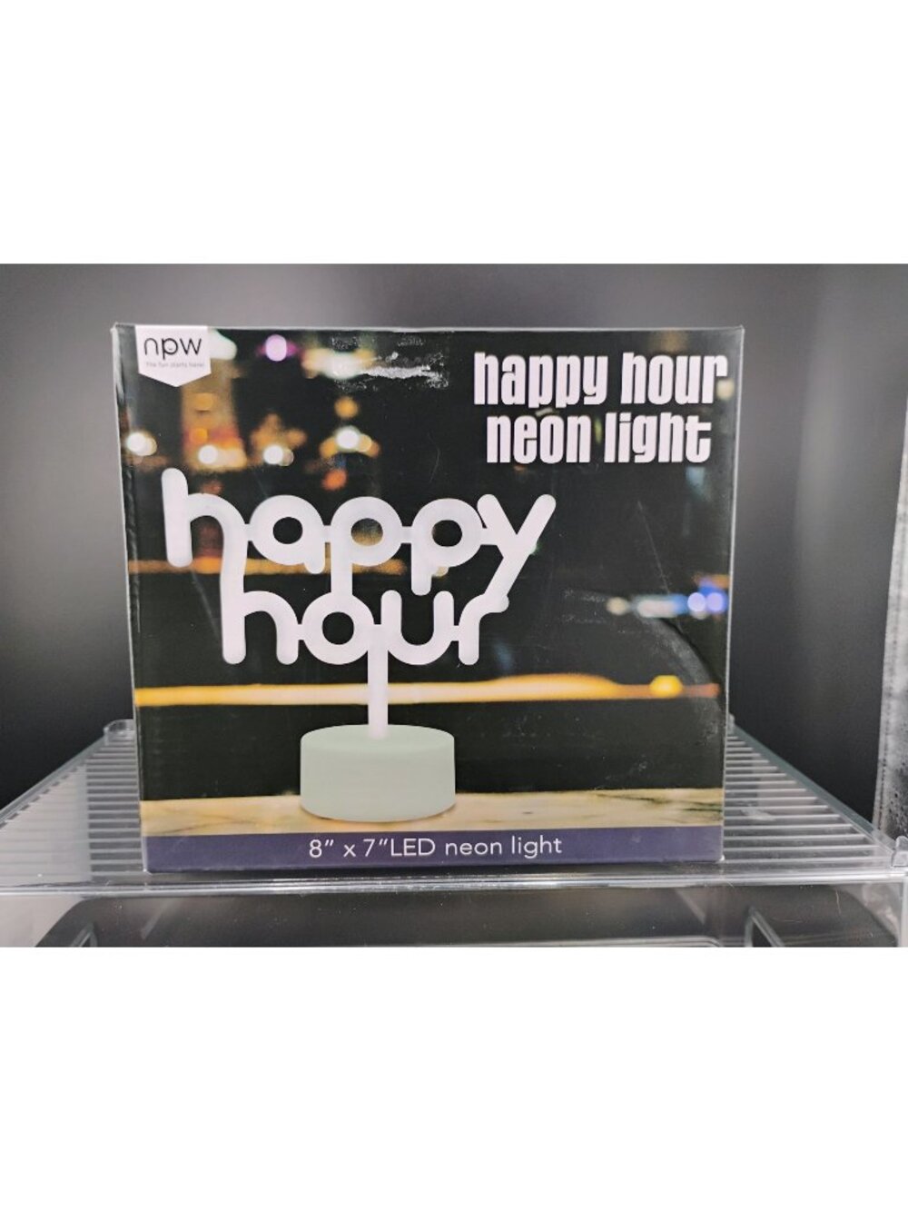 Happy Hour USB-Powered Neon LED Light Party Sign 8" x 7"